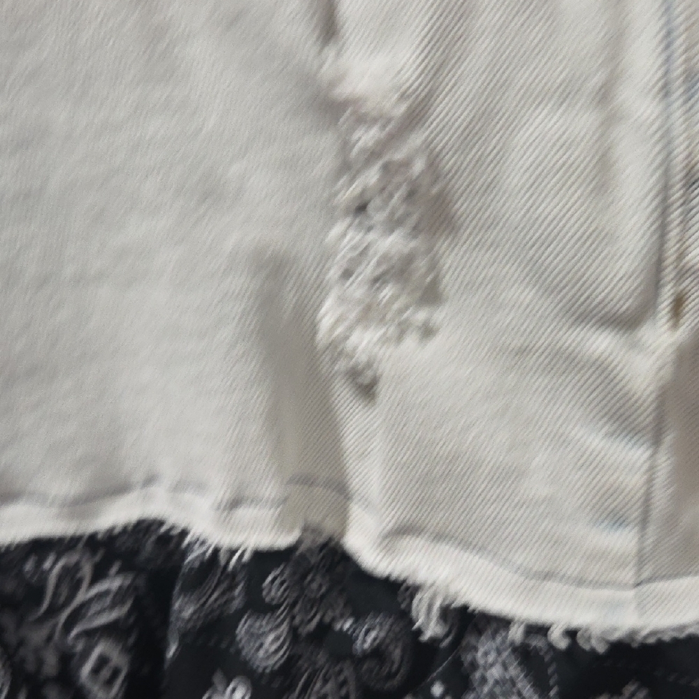 Old Navy White Denim Top with Black Bandana Skirt - Picture 11 of 12